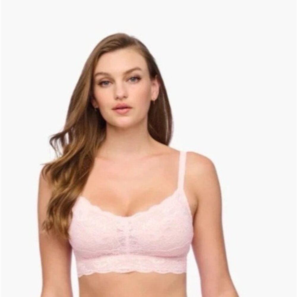Cosabella Never Say Never Curvy Wireless Bra Pink Lilly S Small 32 34 DD F NWT